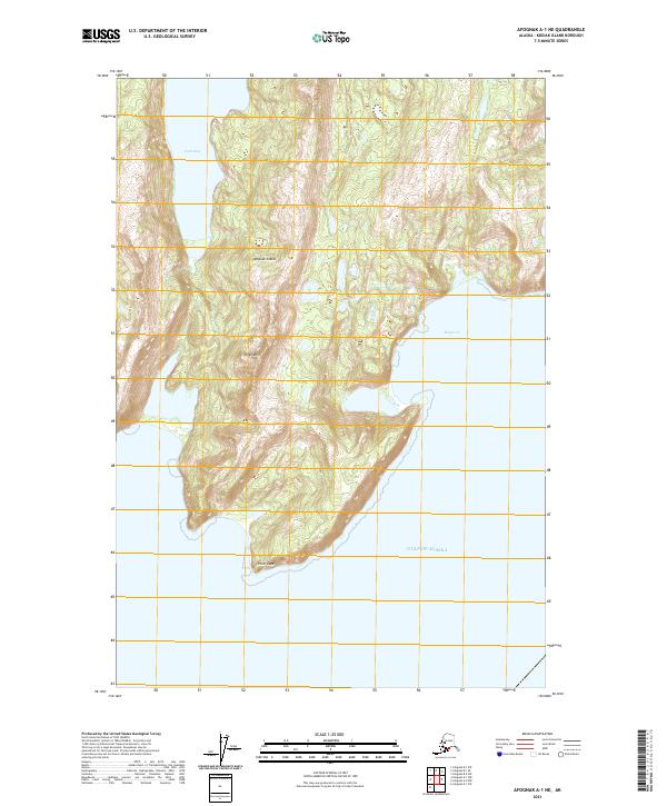 Afognak A-1 NE topographic map thumbnail