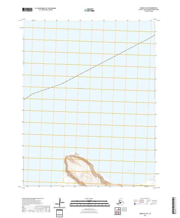 Umnak B-2 SW topographic map thumbnail