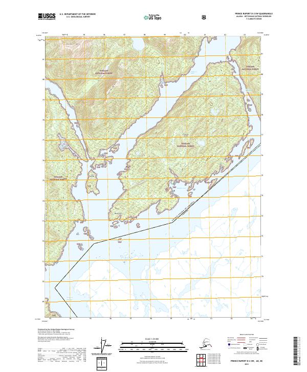 Prince Rupert D-2 SW topographic map thumbnail