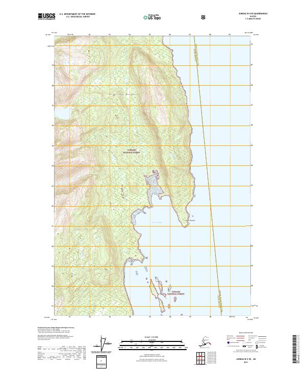 Juneau B-4 SE topographic map thumbnail
