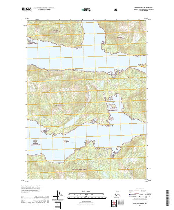 Ketchikan D-5 SW topographic map thumbnail