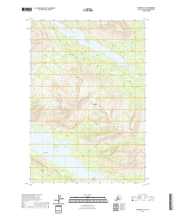 Afognak A-3 SW topographic map thumbnail