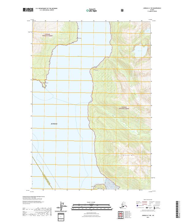 Juneau A-1 NE 2021 topographic map thumbnail