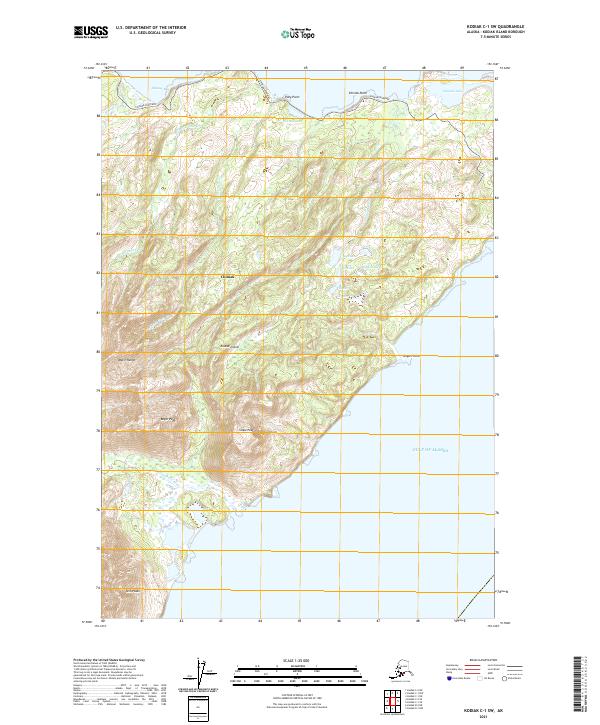 Kodiak C-1 SW topographic map thumbnail