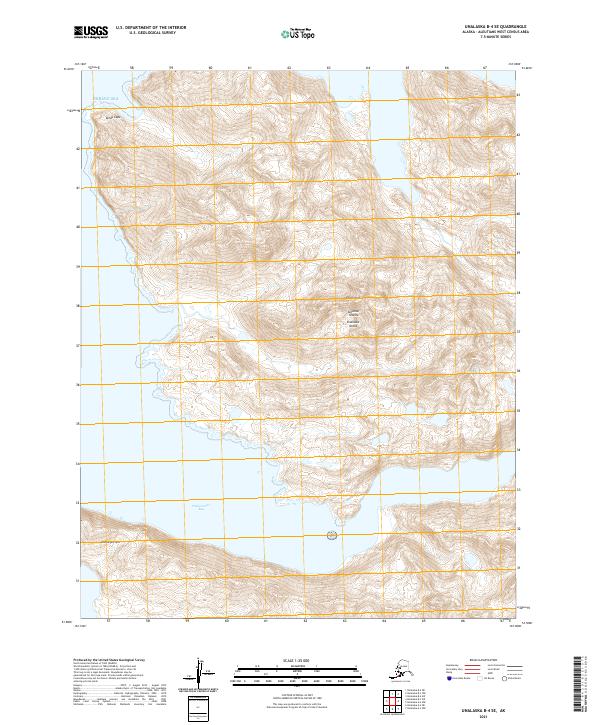 Unalaska B-4 SE 2021 topographic map thumbnail