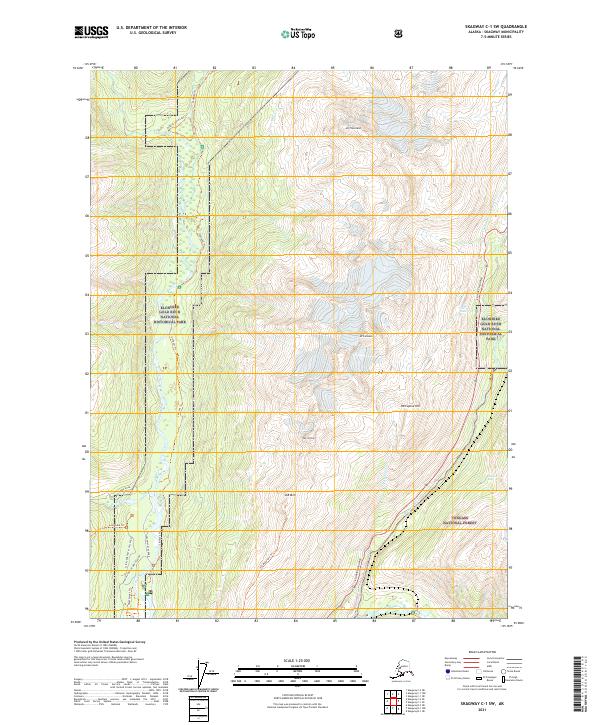 Skagway C-1 SW topographic map thumbnail