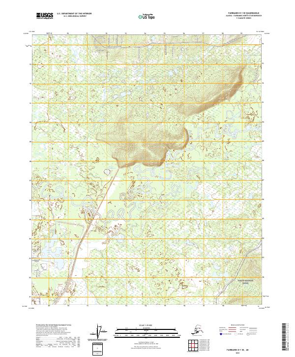 Fairbanks D-1 SE 2021 topographic map thumbnail