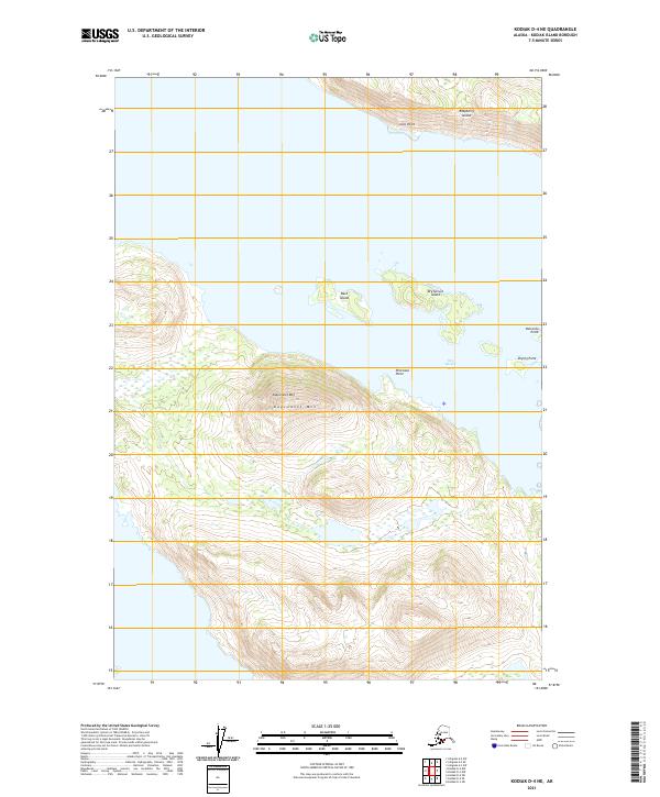 Kodiak D-4 NE 2021 topographic map thumbnail