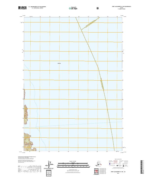 Port Alexander D-2 SW topographic map thumbnail