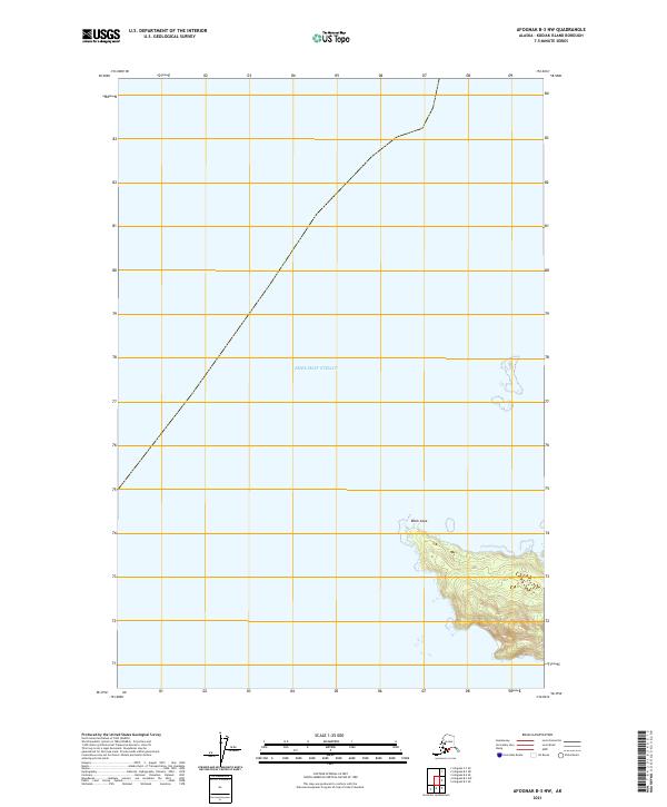 Afognak B-3 NW topographic map thumbnail