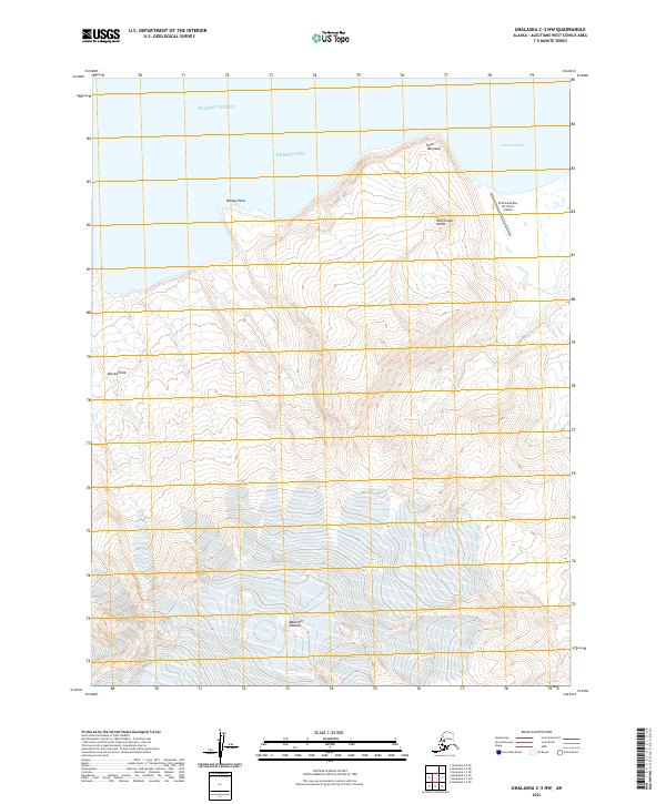 Unalaska C-3 NW topographic map thumbnail