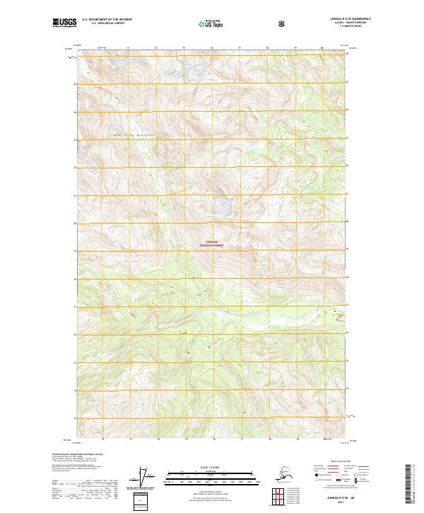 Juneau D-5 SE topographic map thumbnail