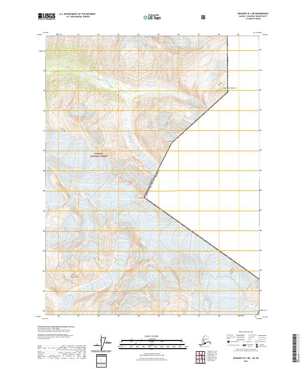 Skagway B-1 NE topographic map thumbnail