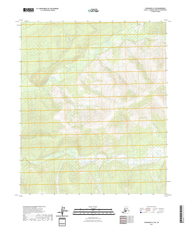 Livengood A-3 SW 2021 topographic map thumbnail