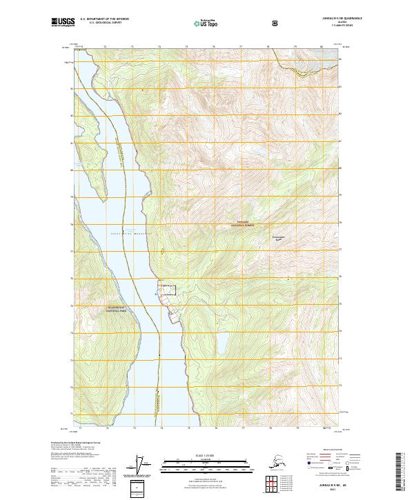 Juneau B-5 NE topographic map thumbnail
