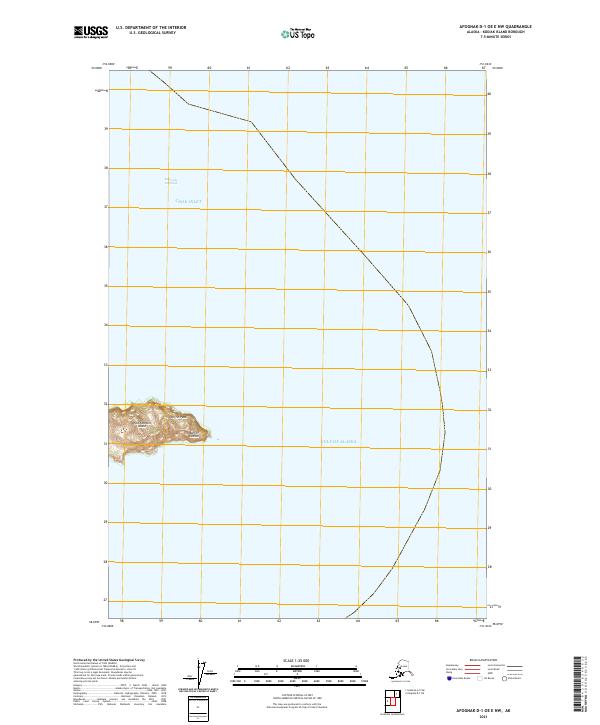 Afognak D-1 OE E NW topographic map thumbnail