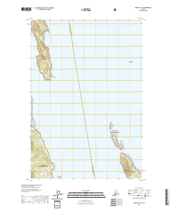 Juneau C-4 SE 2021 topographic map thumbnail