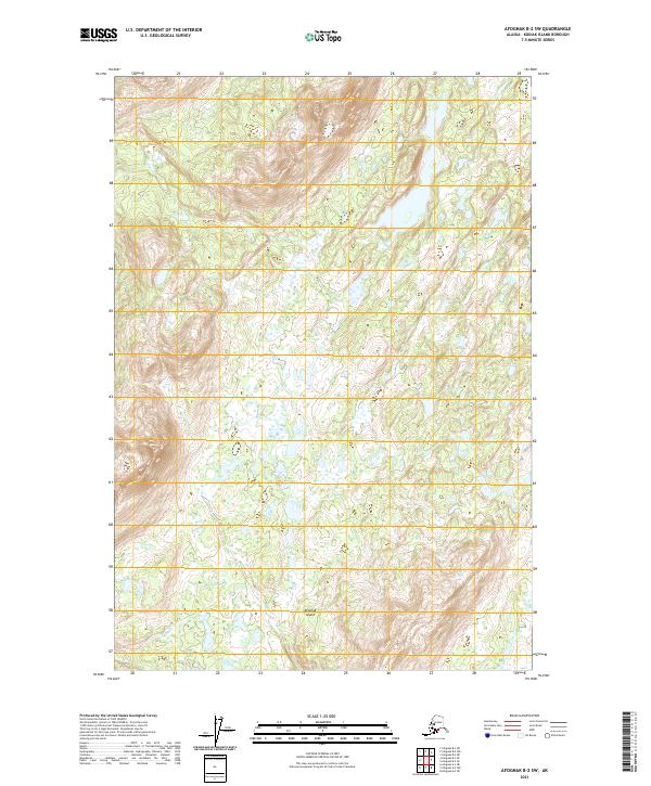 Afognak B-2 SW topographic map thumbnail