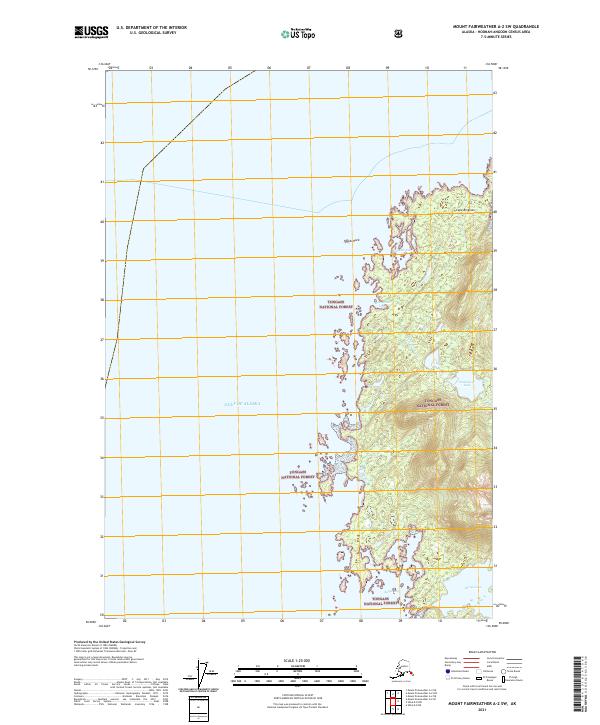 Mount Fairweather A-2 SW topographic map thumbnail
