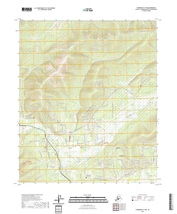 Fairbanks D-2 NW 2021 topographic map thumbnail