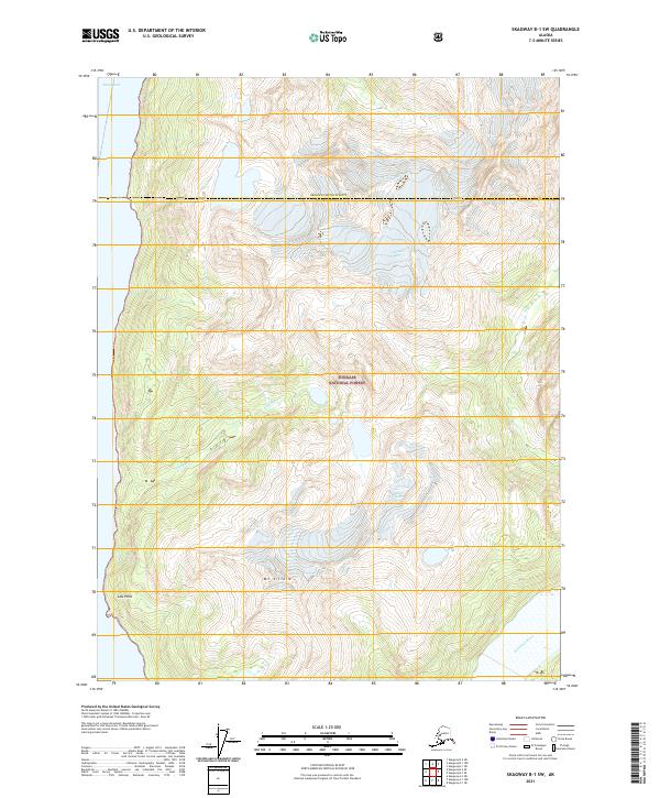Skagway B-1 SW topographic map thumbnail