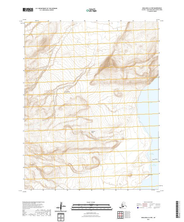 Unalaska A-6 NW topographic map thumbnail