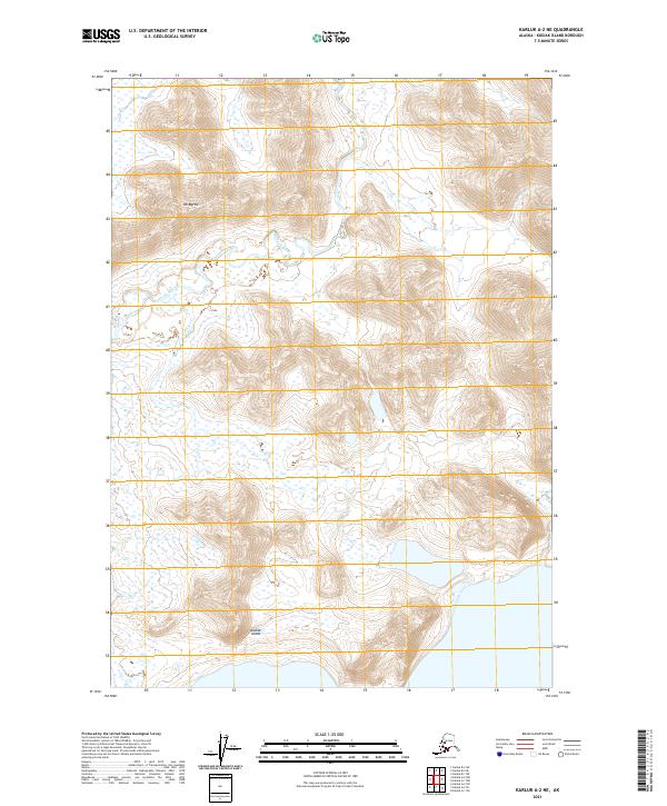 Karluk A-2 NE 2021 topographic map thumbnail