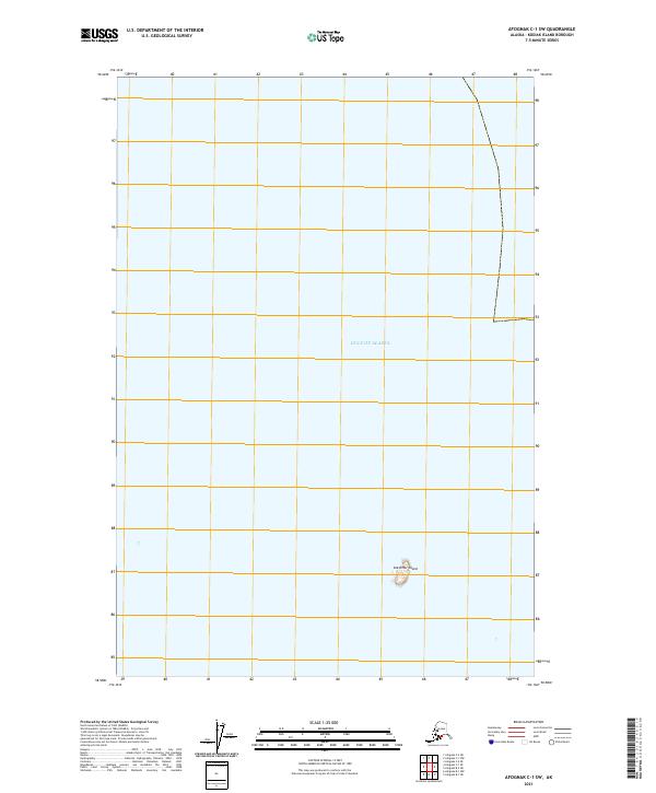 Afognak C-1 SW topographic map thumbnail