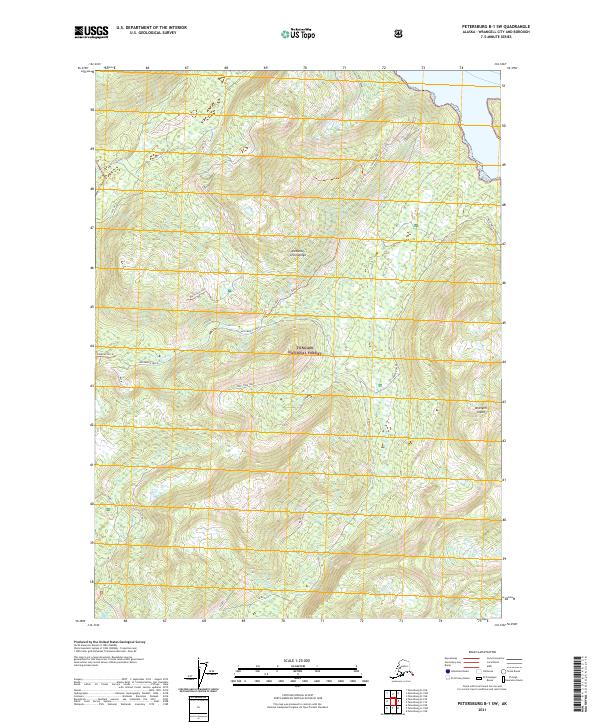 Petersburg B-1 SW topographic map thumbnail
