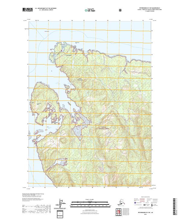 Petersburg B-5 SW topographic map thumbnail