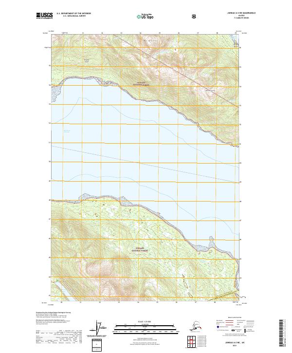 Juneau A-2 NE 2021 topographic map thumbnail
