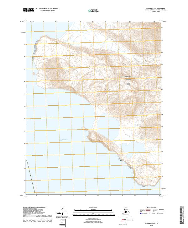 Unalaska C-4 SE 2021 topographic map thumbnail