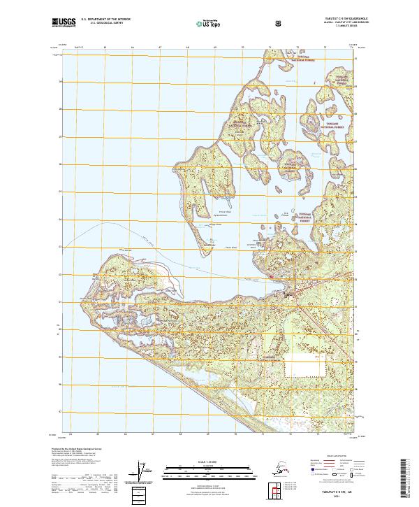 Yakutat C-5 SW topographic map thumbnail