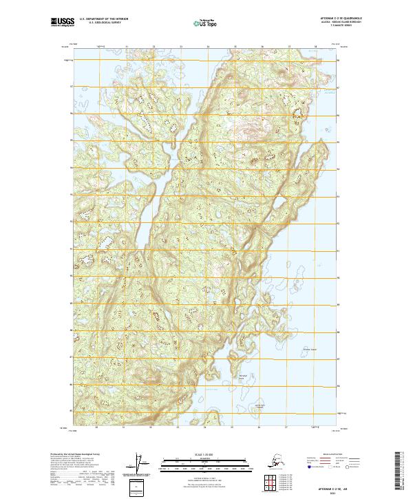 Afognak C-2 SE topographic map thumbnail