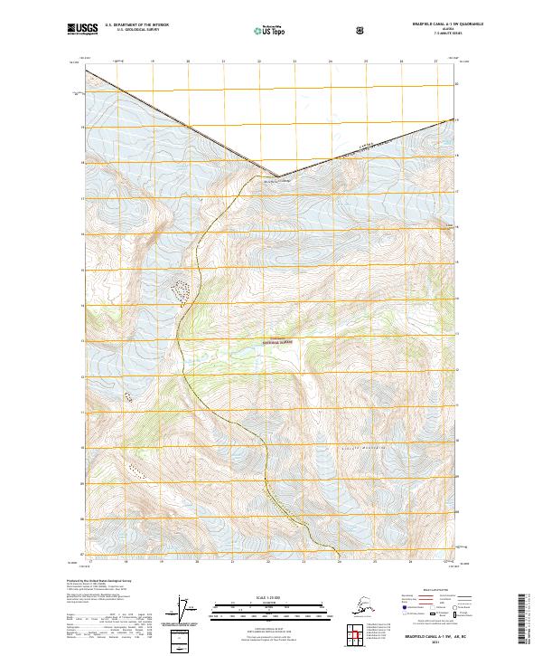Bradfield Canal A-1 SW topographic map thumbnail