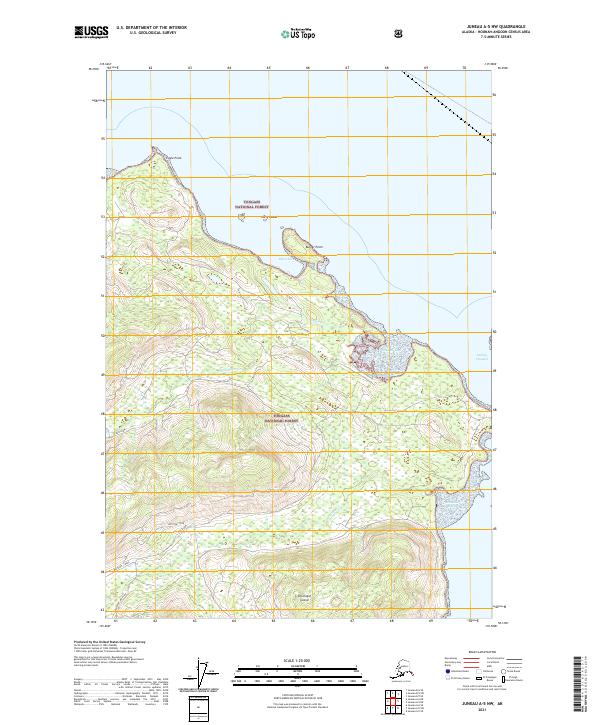 Juneau A-5 NW topographic map thumbnail