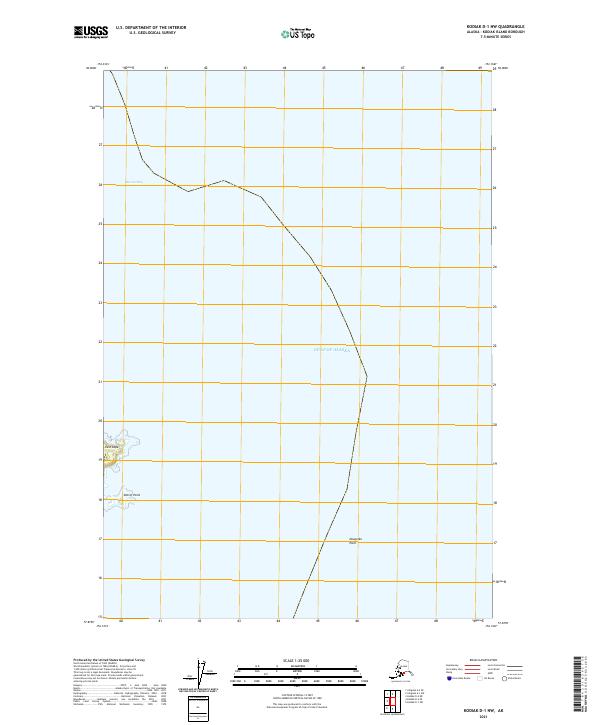 Kodiak D-1 NW topographic map thumbnail