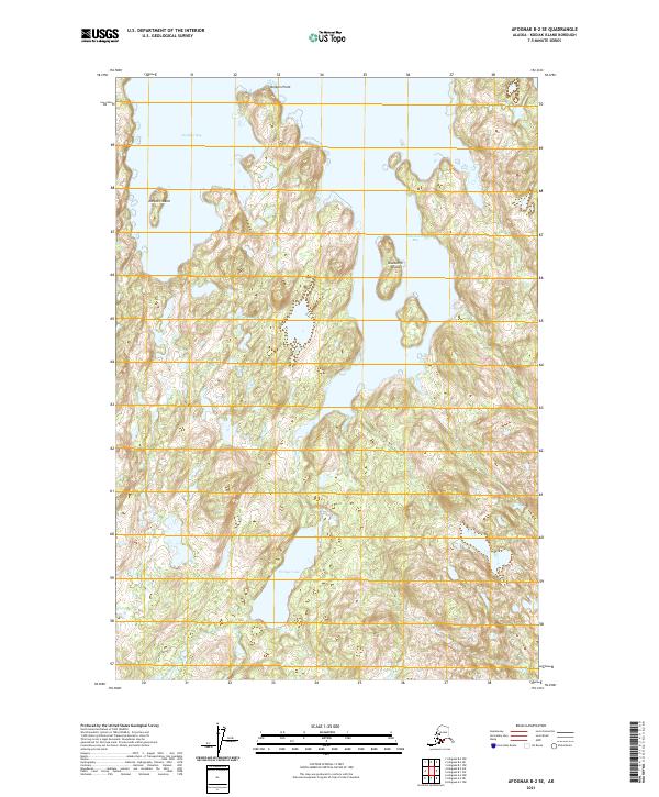 Afognak B-2 SE topographic map thumbnail