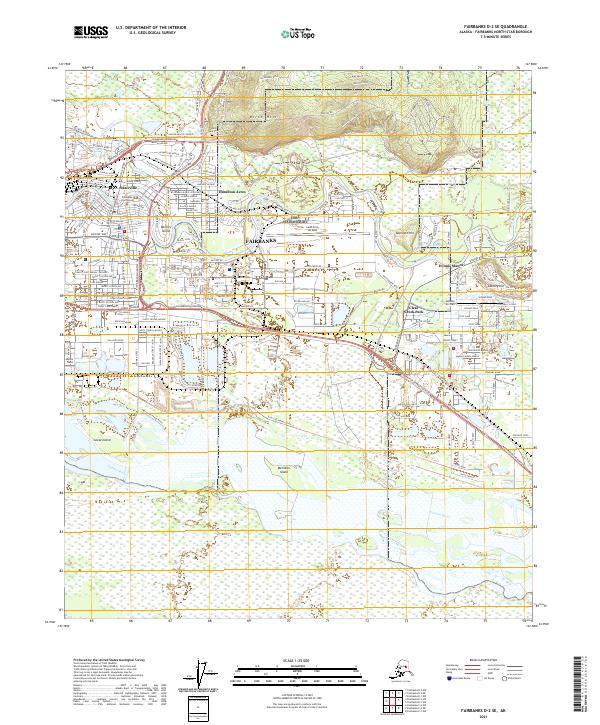 Fairbanks D-2 SE 2021 topographic map thumbnail