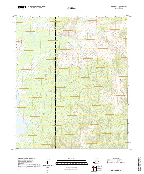Fairbanks D-4 NE 2021 topographic map thumbnail