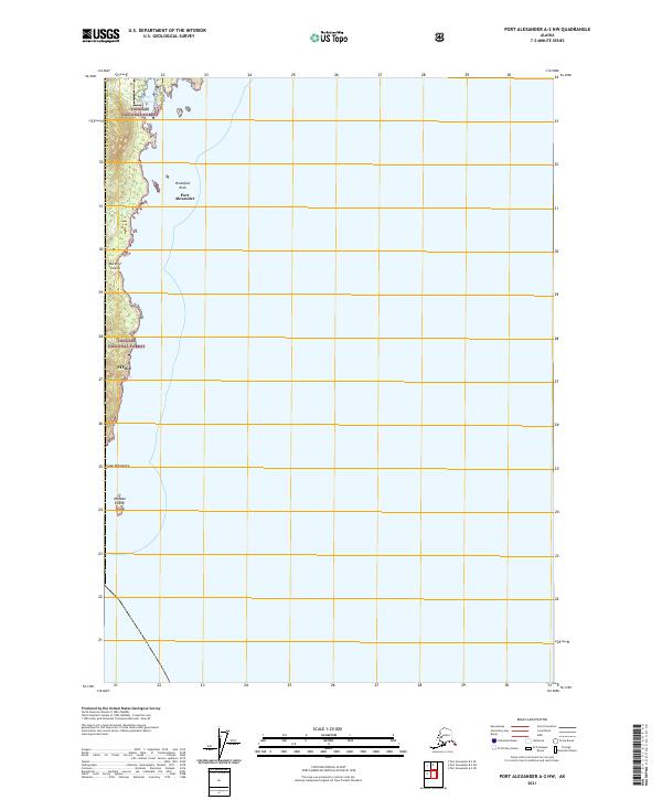 Port Alexander A-2 NW topographic map thumbnail