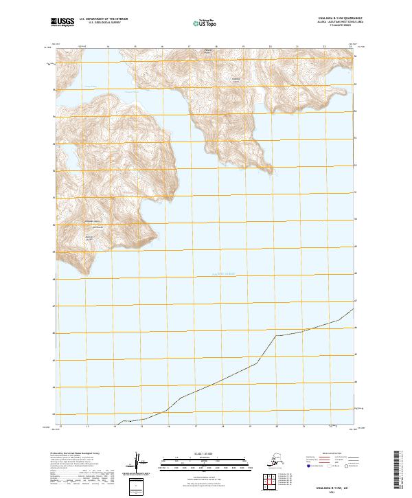 Unalaska B-1 NW topographic map thumbnail