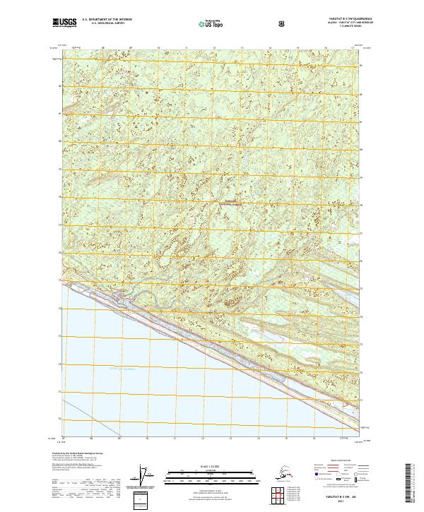 Yakutat B-3 SW topographic map thumbnail