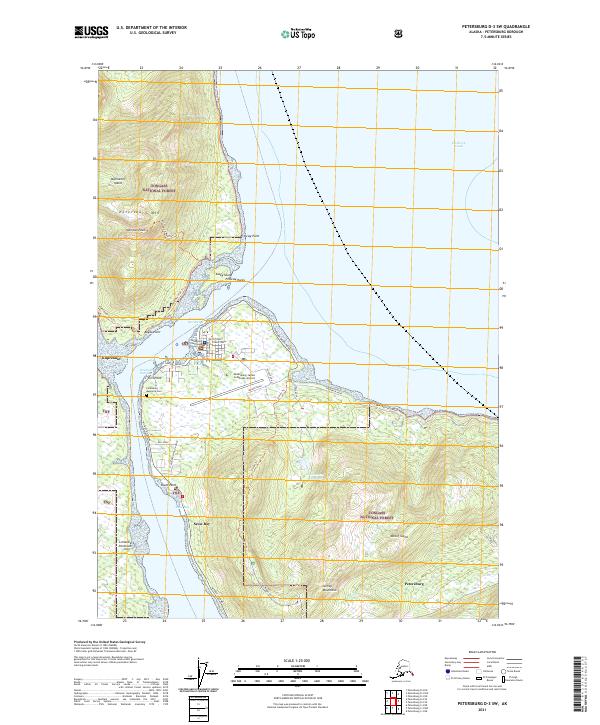 Petersburg D-3 SW topographic map thumbnail
