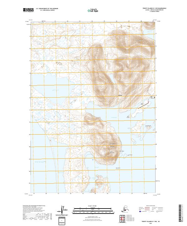 Trinity Islands D-1 NW topographic map thumbnail