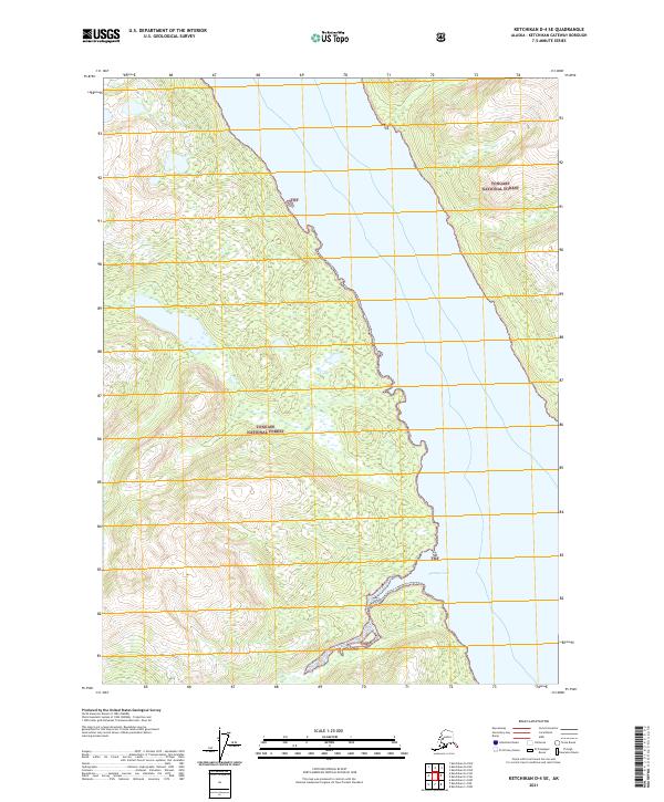 Ketchikan D-4 SE topographic map thumbnail