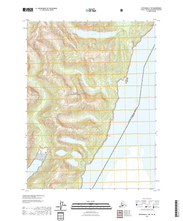 Ketchikan A-1 SW topographic map thumbnail