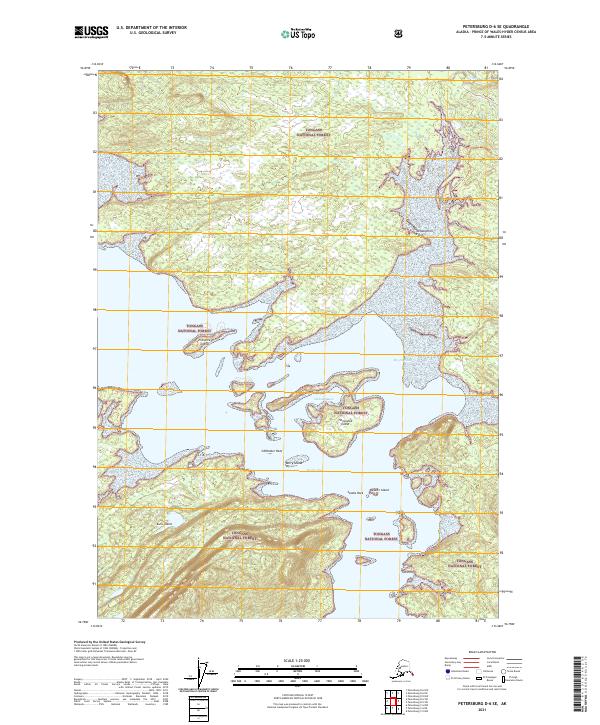 Petersburg D-6 SE topographic map thumbnail