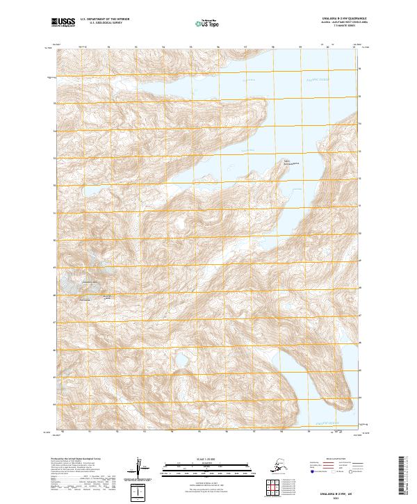 Unalaska B-2 NW topographic map thumbnail