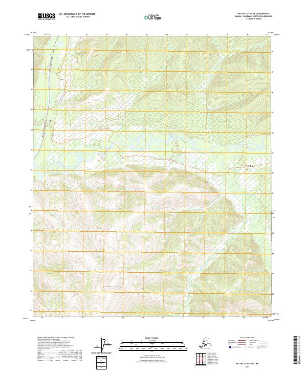 Big Delta D-5 NE 2021 topographic map preview